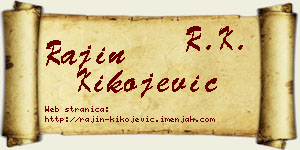 Rajin Kikojević vizit kartica